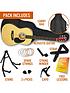  image of 3rd-avenue-full-size-44-acoustic-guitar-pack-for-beginners-6-months-free-lessons-natural