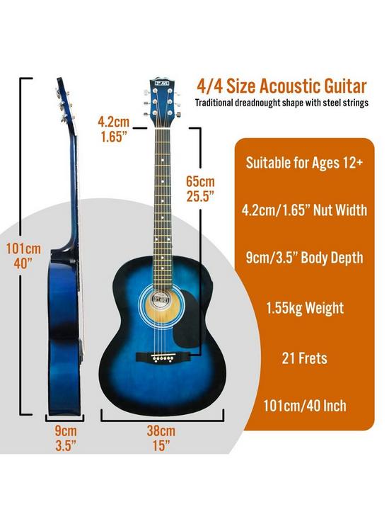 outfit image of 3rd-avenue-full-size-44-acoustic-guitar-pack-for-beginners-6-months-free-lessons-blueburst