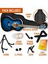  image of 3rd-avenue-full-size-44-acoustic-guitar-pack-for-beginners-6-months-free-lessons-blueburst