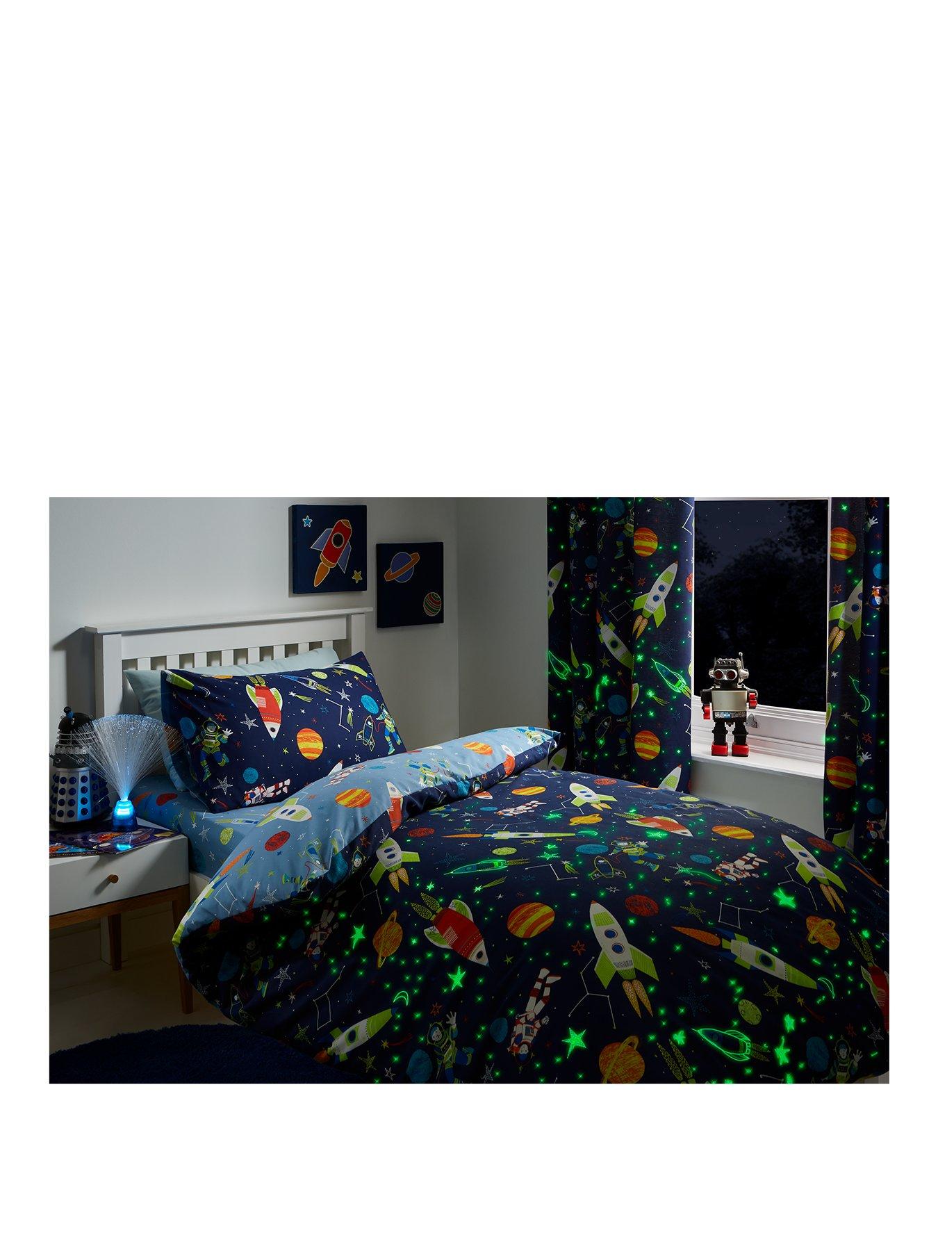 Bedlam Supersonic Glow In The Dark Duvet Cover - Toddler - Multi | Very