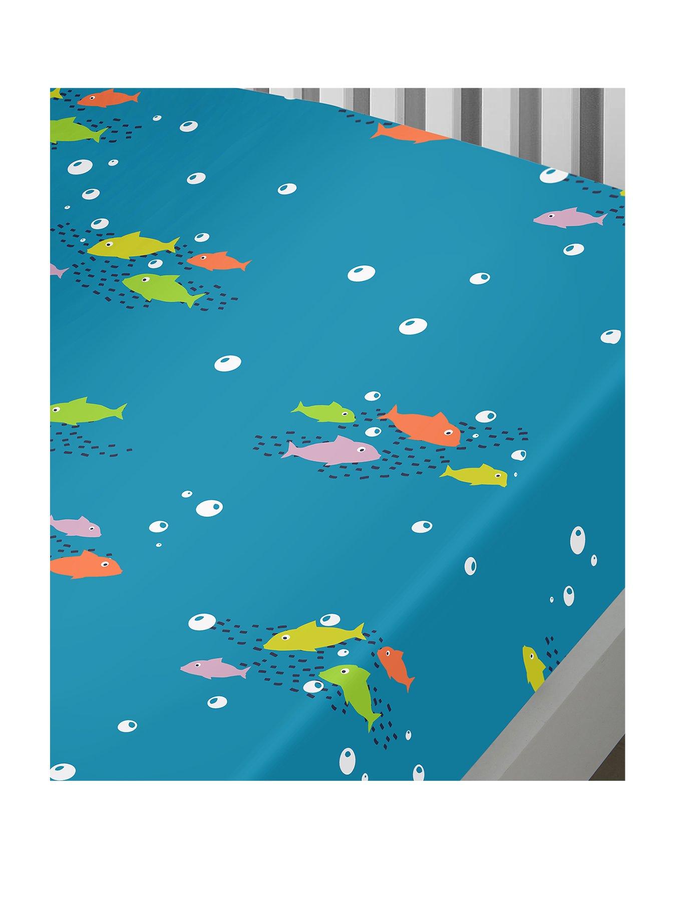 Product photograph of Bedlam Sea Life Glow In The Dark Single Fitted Sheet - Multi from very.co.uk
