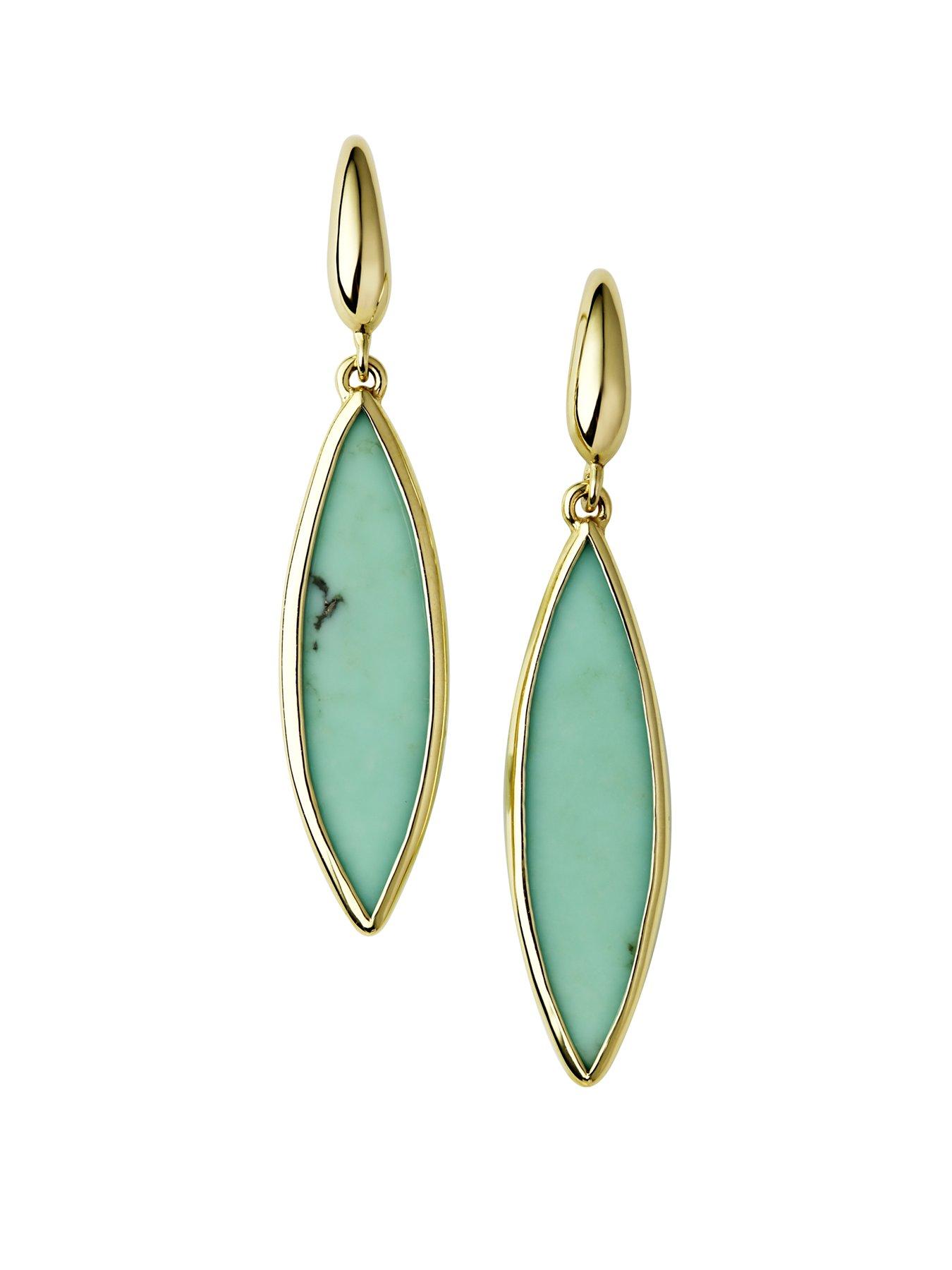 Emily & Ophelia Emily & Ophelia 9Ct Gold Turquoise Drop Hook Earrings review