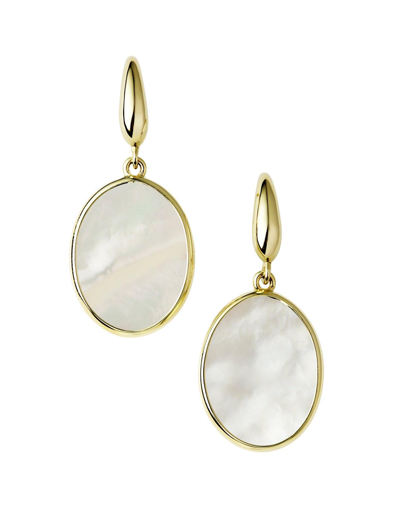 Emily & Ophelia Emily & Ophelia 9Ct Gold Mother Of Pearl Drop Hook Earrings review