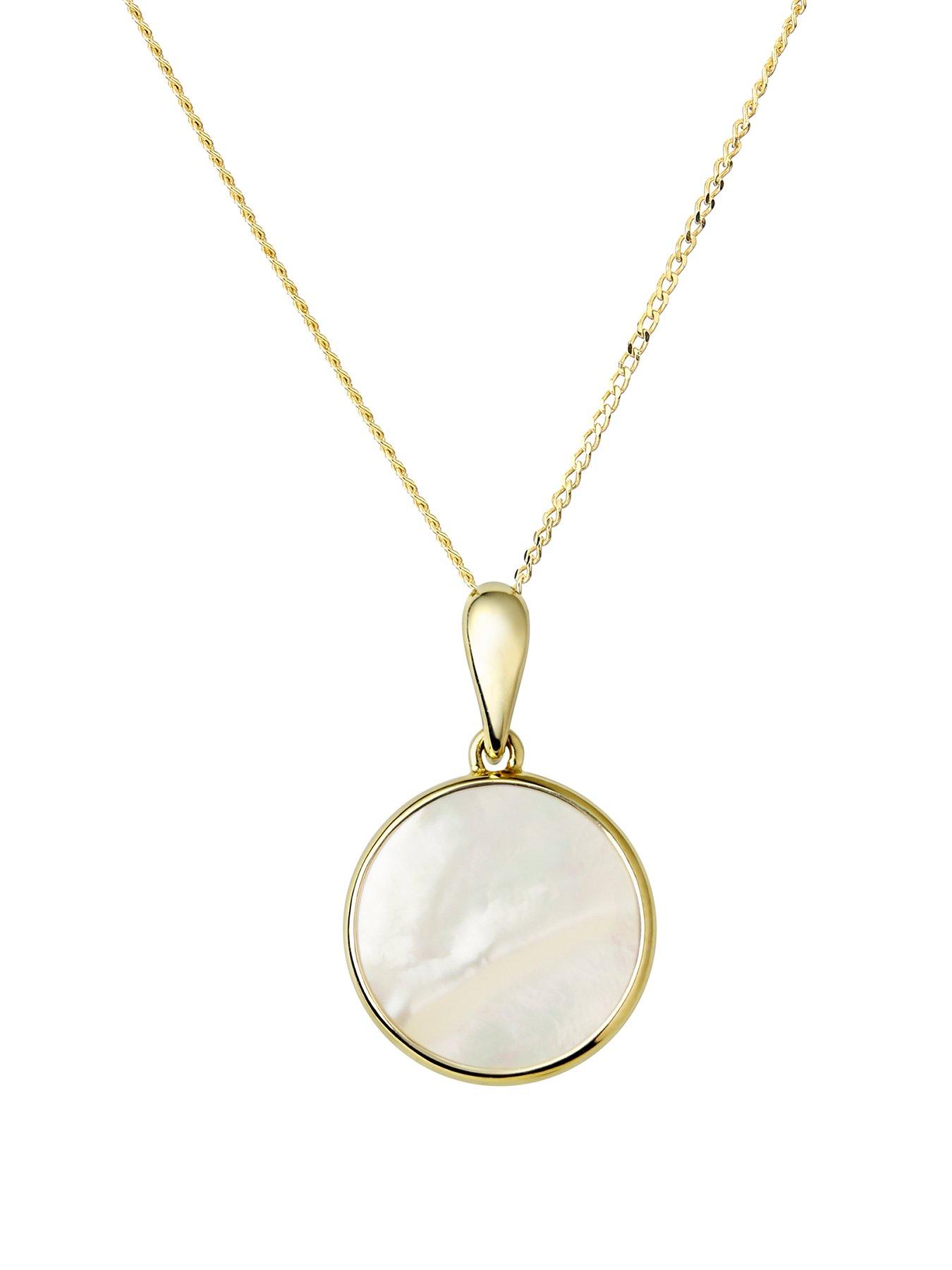 Emily & Ophelia Emily & Ophelia 9Ct Gold Mother Of Pearl Pendant Necklace review