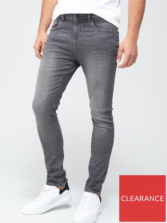 Very Man Skinny Jean with Stretch - Grey | very.co.uk