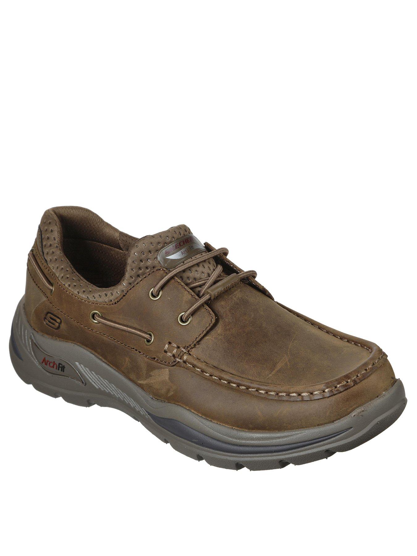 skechers leather boat shoes