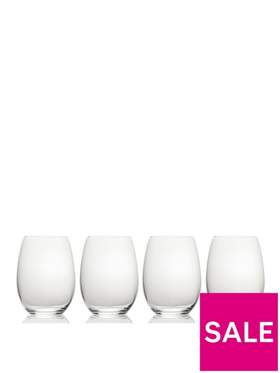 front image of mikasa-julie-stemless-wine-glasses-ndash-set-of-4
