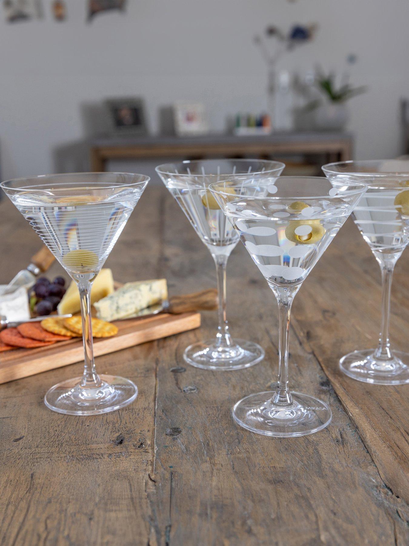 Image 1 of 5 of Mikasa Cheers Set of 4 Crystal Martini Glasses
