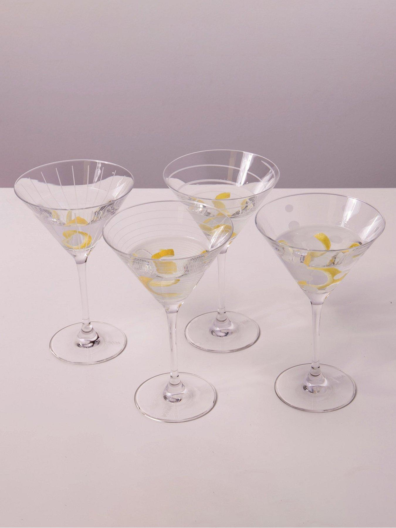 Image 3 of 5 of Mikasa Cheers Set of 4 Crystal Martini Glasses