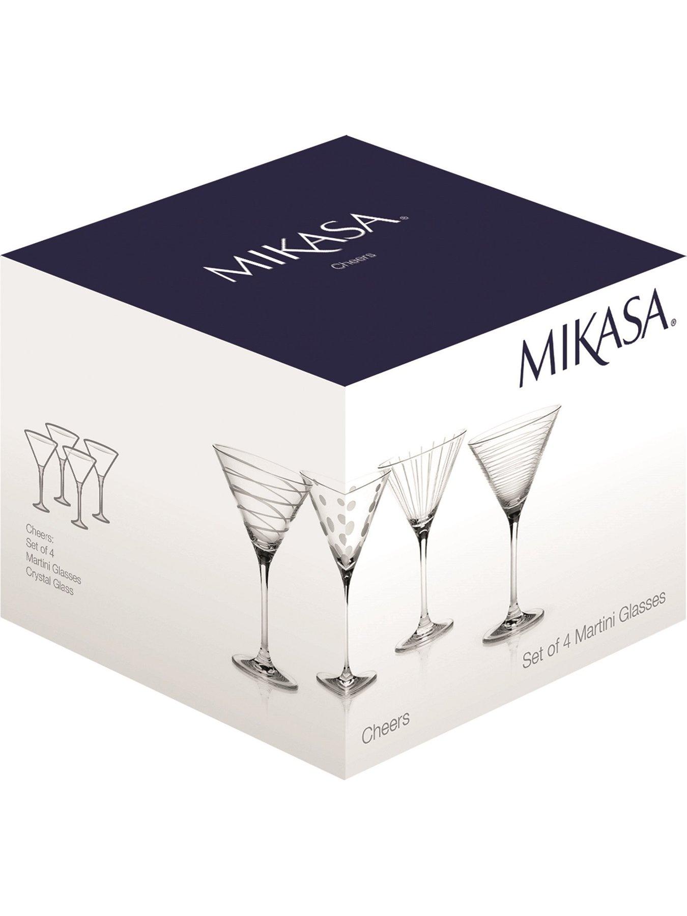 Image 4 of 5 of Mikasa Cheers Set of 4 Crystal Martini Glasses