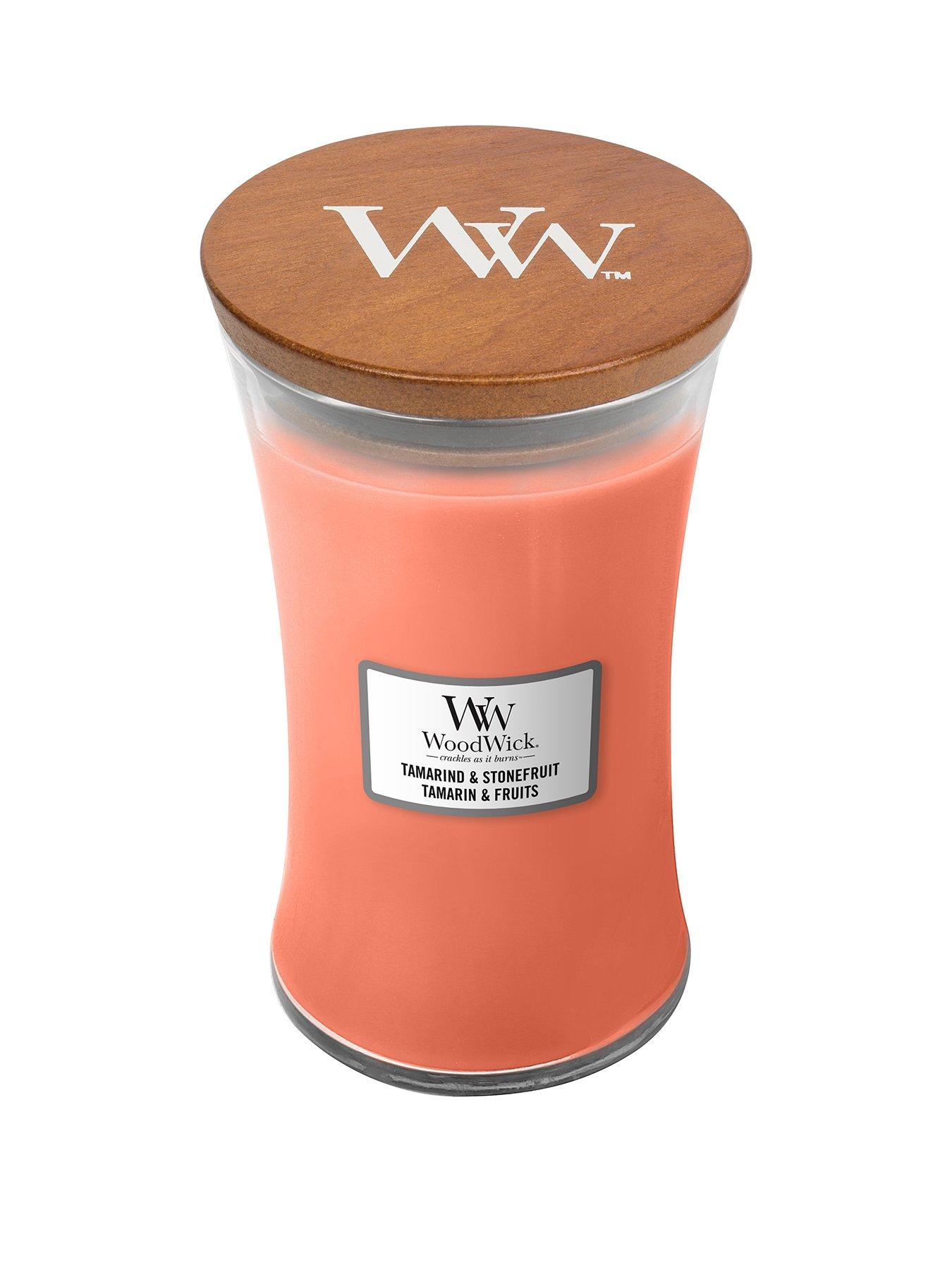 Woodwick Large Tamarind And Stonefruit Candle|orange