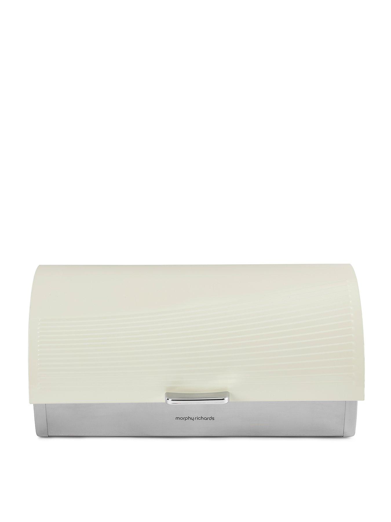 Morphy Richards Dune RollTop Bread Bin Ivory Cream very.co.uk