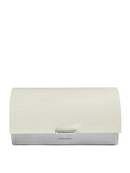 Product photograph of Morphy Richards Dune Roll-top Bread Bin Ndash Ivory Cream from very.co.uk