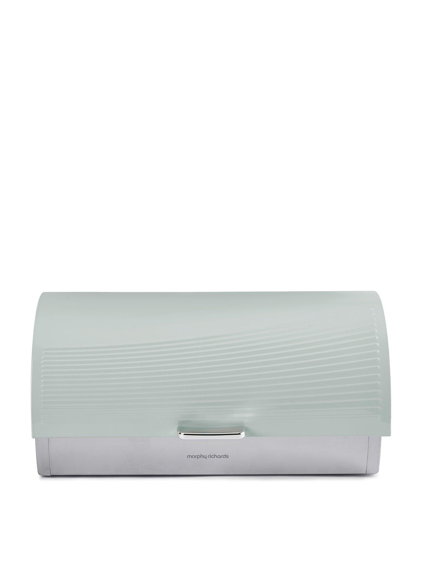 Product photograph of Morphy Richards Dune Roll-top Bread Bin Ndash Sage Green from very.co.uk