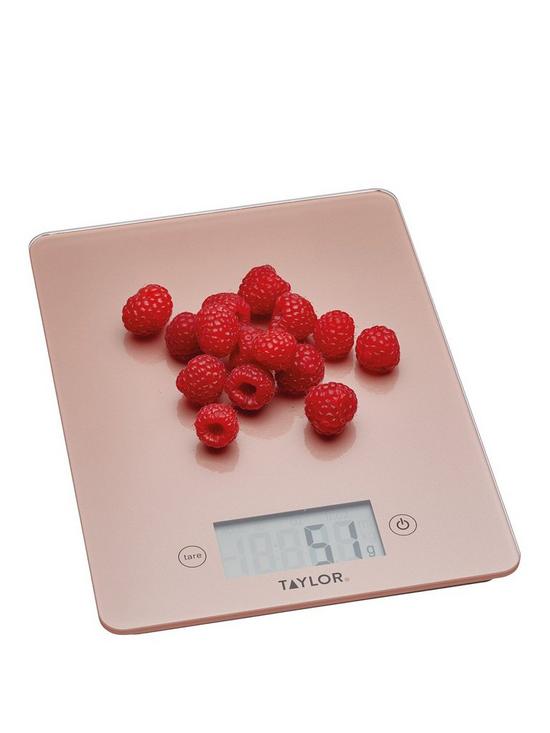 front image of glass-digital-kitchen-scale-ndash-rose-gold