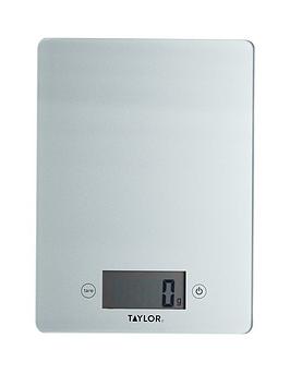 Taylor Pro Glass Digital Kitchen Scale – Silver