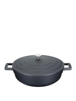 Product photograph of Masterclass Cast Aluminium 28 Cm Shallow Casserole Dish With Lid from very.co.uk