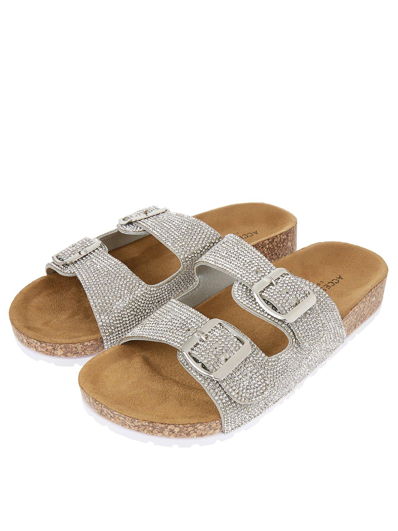 silver sandals size 3 uk