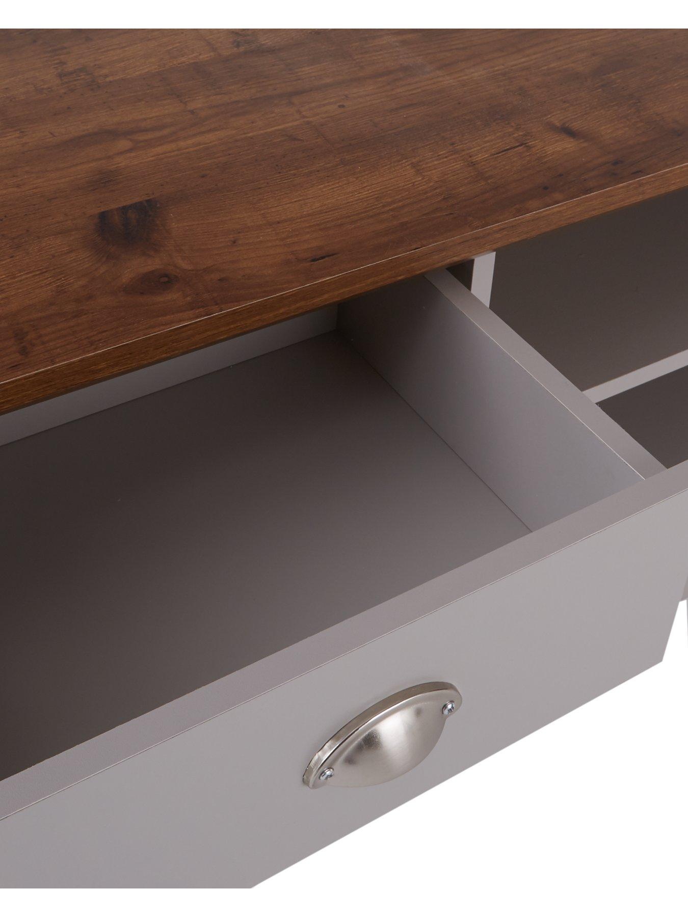 Image 5 of 6 of The Very Collection Crawford 3 Piece Package - TV Unit, Coffee Table and Lamp Table - Grey/Dark Oak Effect
