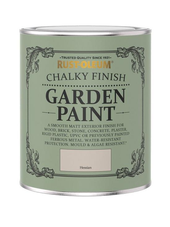 front image of rust-oleum-chalky-finish-750-ml-garden-furniture-paint-ndash-hessian