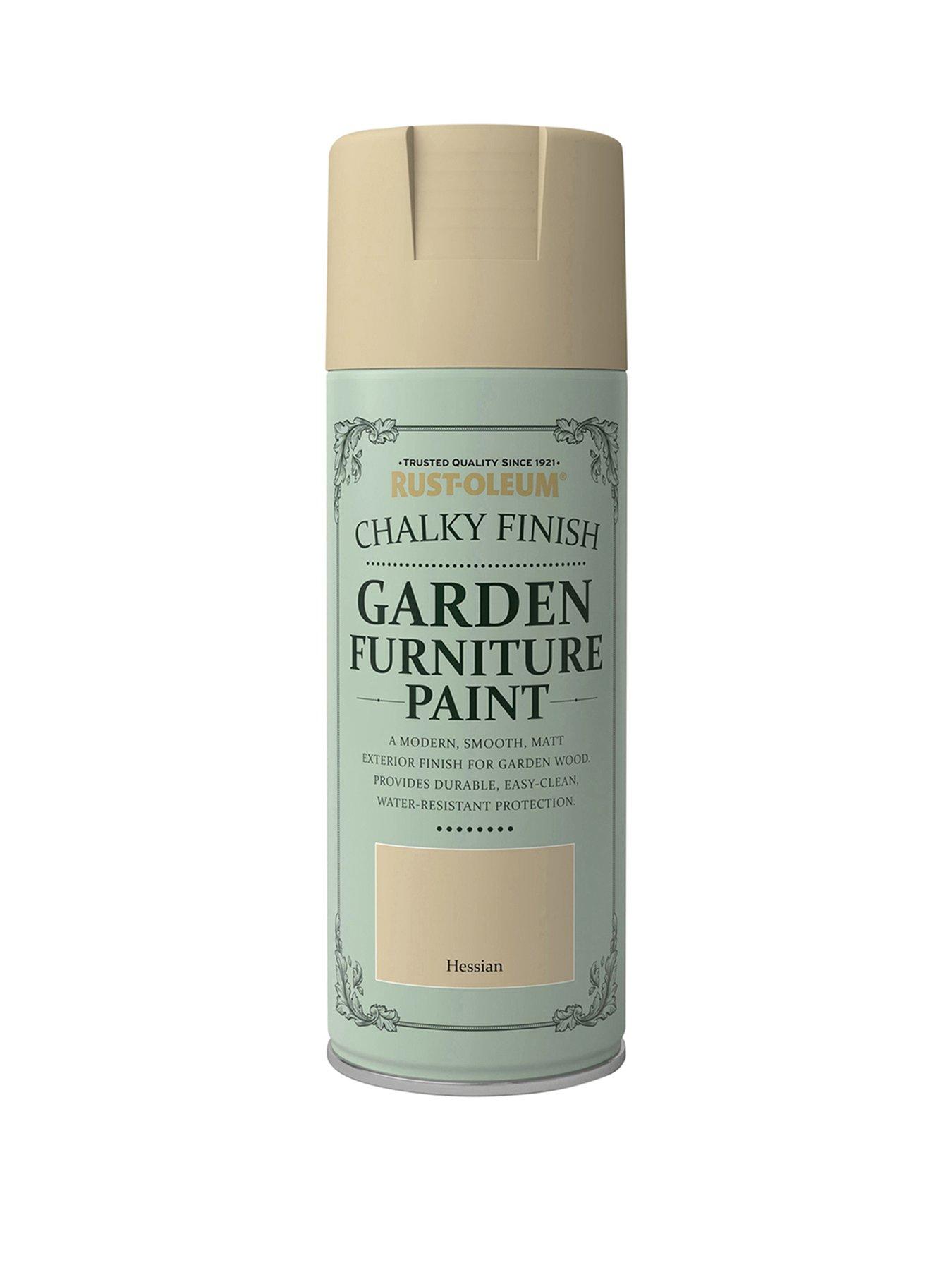 RustOleum Chalky Finish 400 ml Garden Furniture Spray Paint Hessian