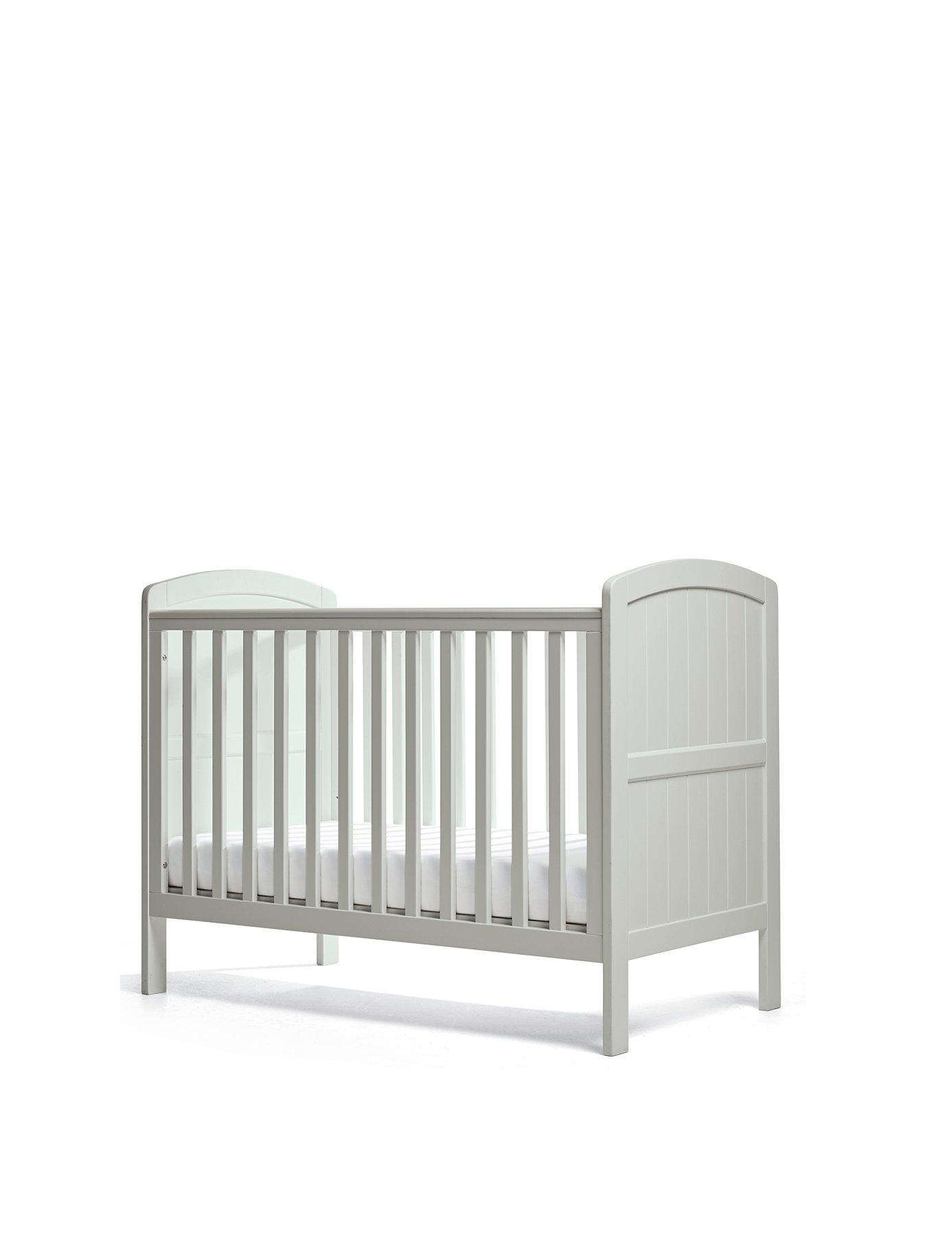 Mamas & Papas Dover Adjustable Height Cot - Cool Grey