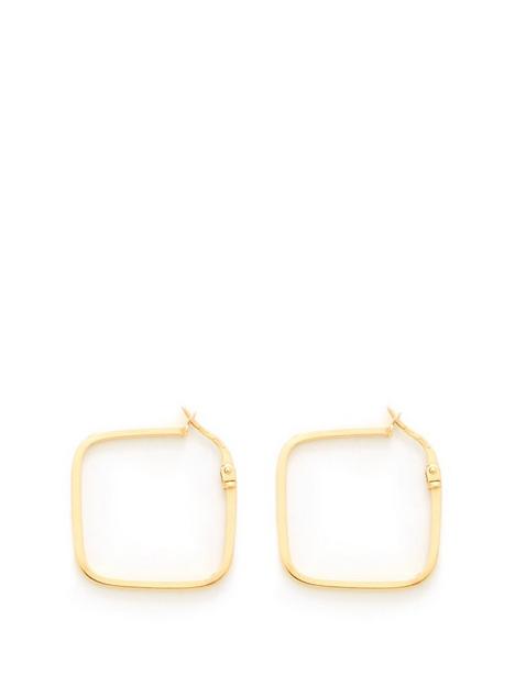 love-gold-9ct-gold-square-hoop-earrings