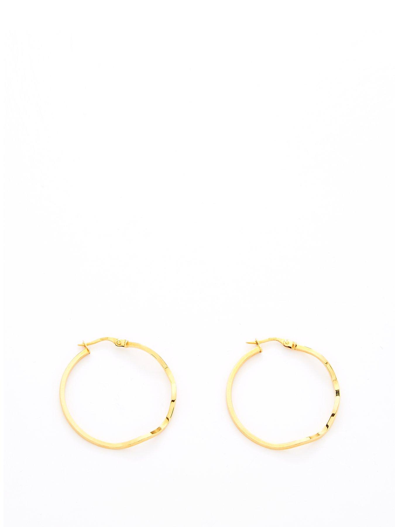 Love Gold 9Ct Gold Wave Hoop Earrings review