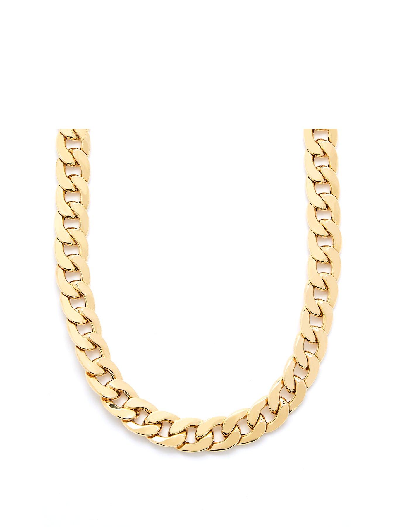 Product photograph of Love Gold 9ct Yellow Gold 1 And 1 2 Oz Solid Diamond Cut 20 Inch Curb Chain from very.co.uk