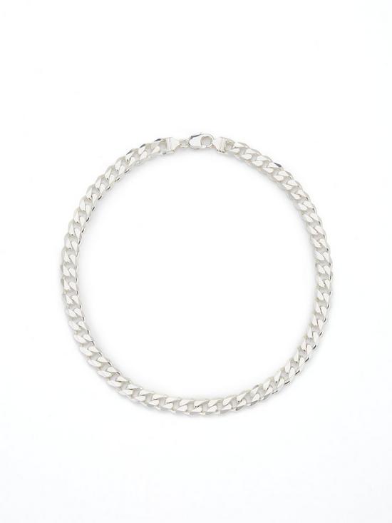 back image of the-love-silver-collection-mens-sterling-silver-20-inch-3oz-curb-chain-necklace
