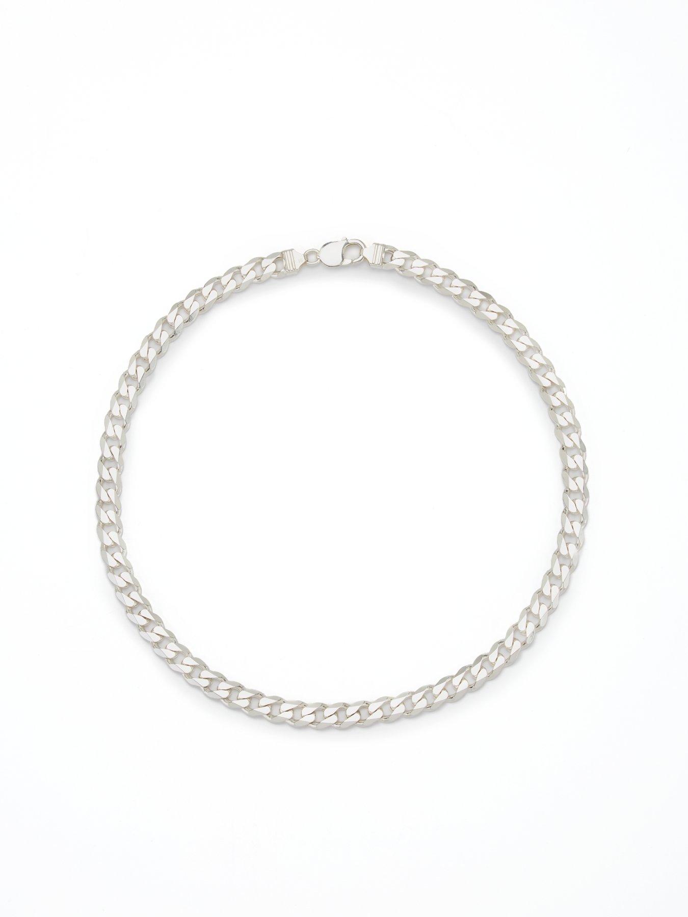 Silver rope chain hot sale mens 20 inch