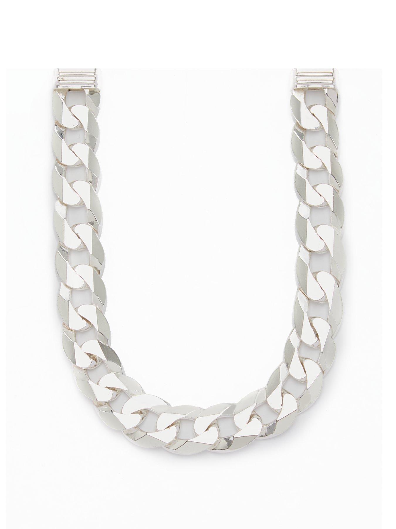 the-love-silver-collection-mens-sterling-silver-85-inch-1oz-curb-chain-bracelet