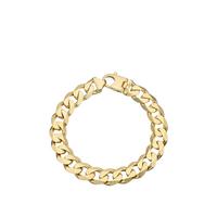 Love GOLD 9ct Yellow Gold 2 oz Solid Diamond Cut Curb Bracelet ...