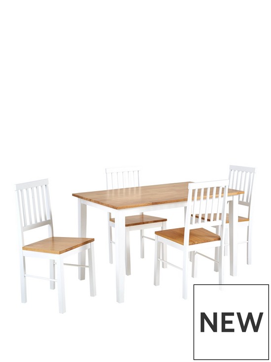 stillFront image of everyday-michigan-120-cm-dining-table-4-chairs