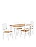  image of everyday-michigan-120-cm-dining-table-4-chairs
