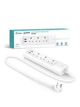 Product photograph of Tp Link Kp303 Kasa Smart Strip 3 Sockets from very.co.uk