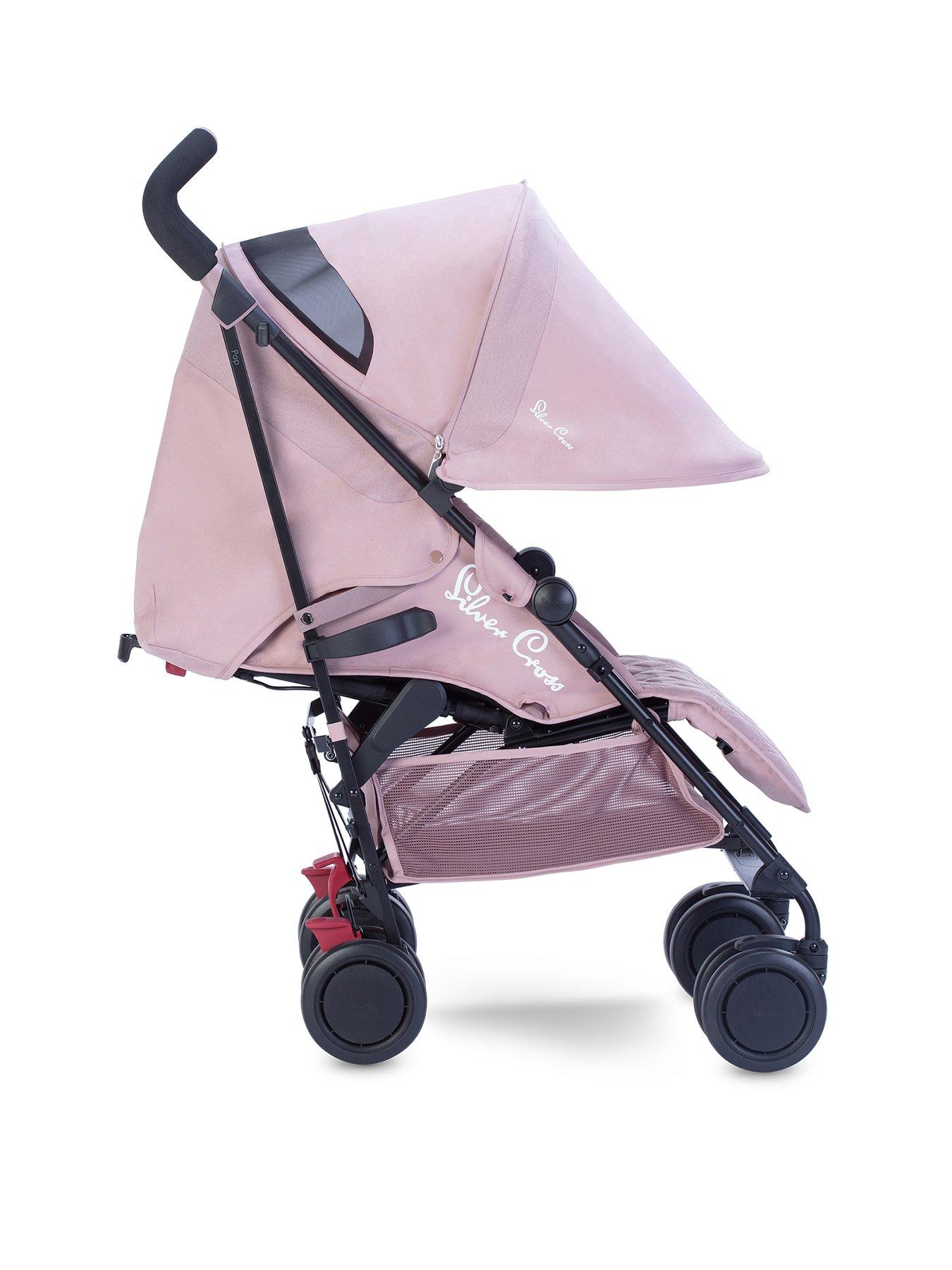 pink silver cross stroller