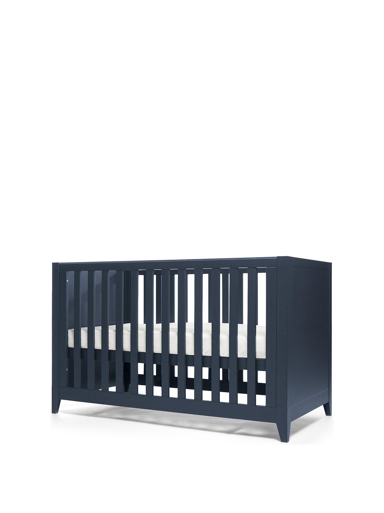 Product photograph of Mamas Papas Melfi Cot Bed - Midnight Blue from very.co.uk