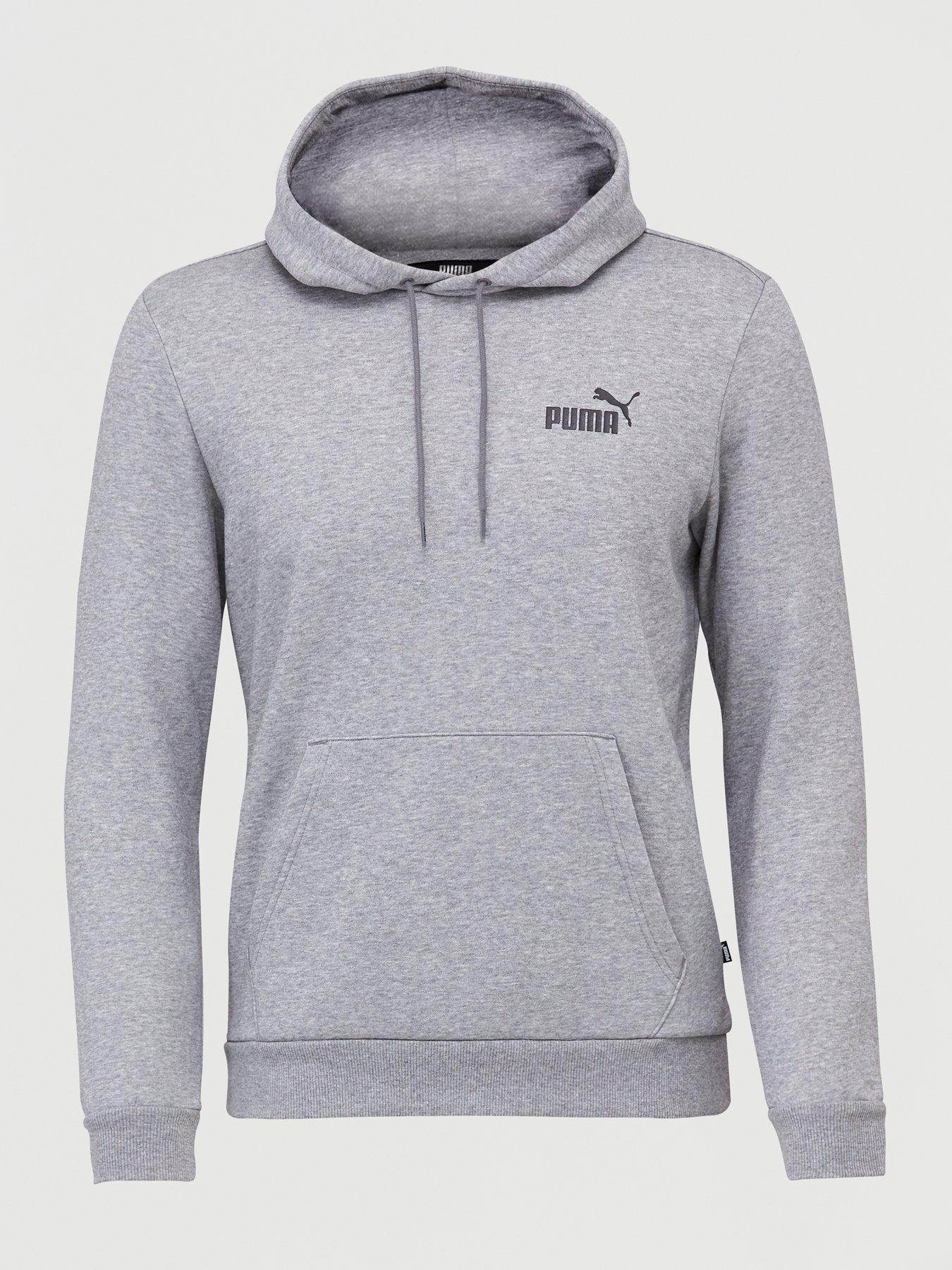 Buy Puma Boys Cotton Fleece Hoodie Light Grey Heather