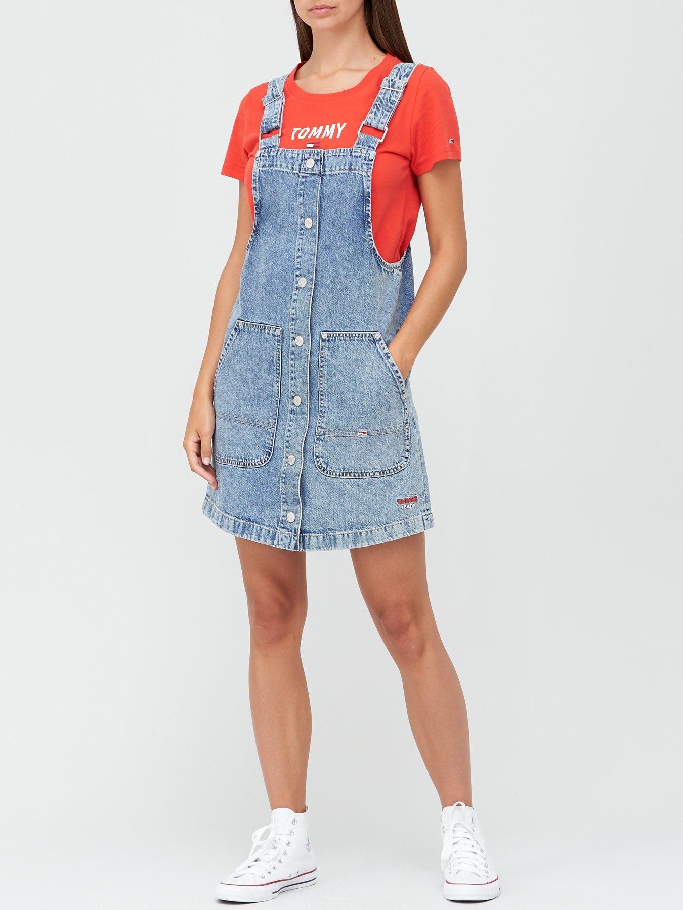 short dungaree dress