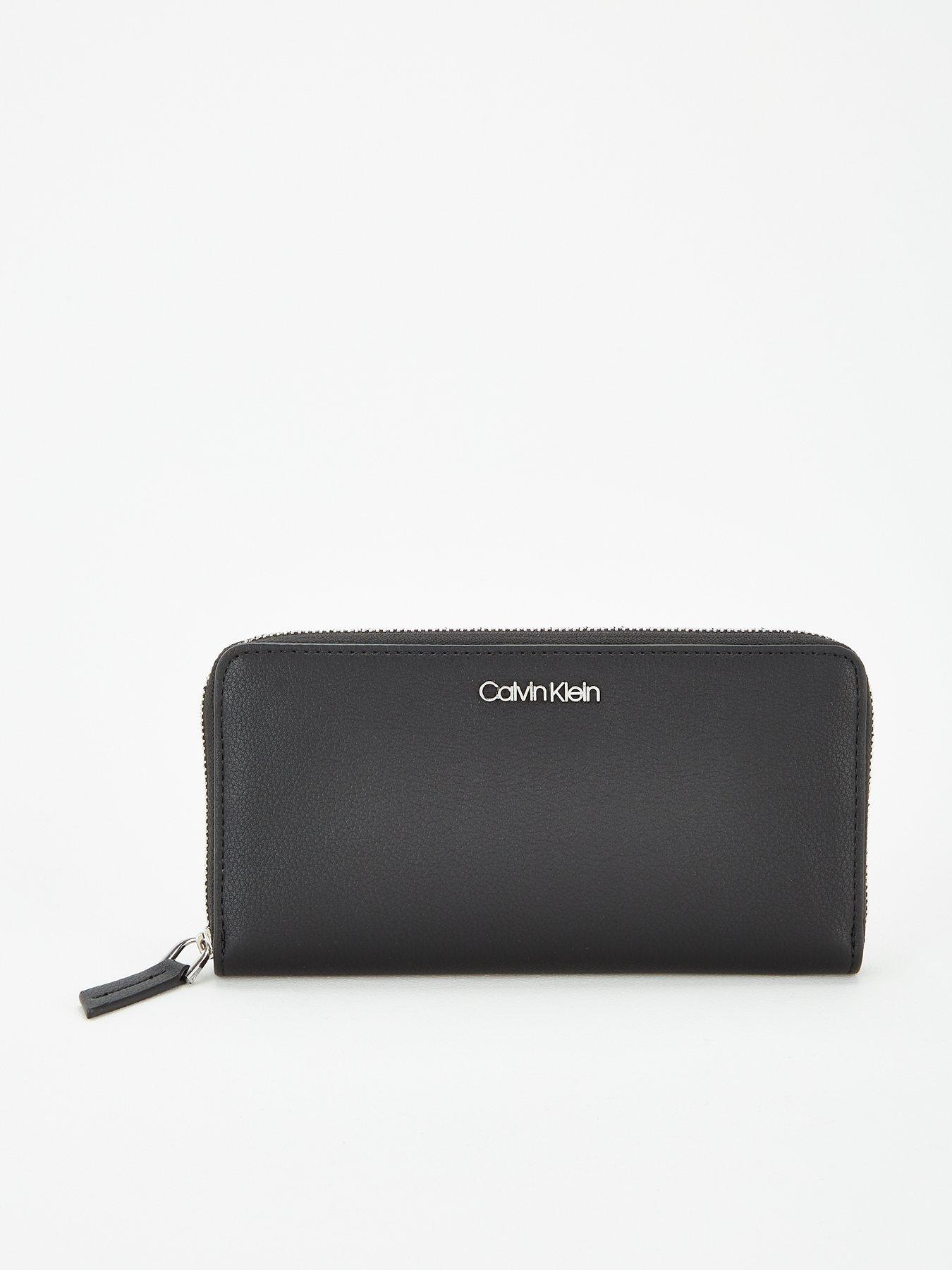 Calvin Klein Zip Around Large Purse Black Very