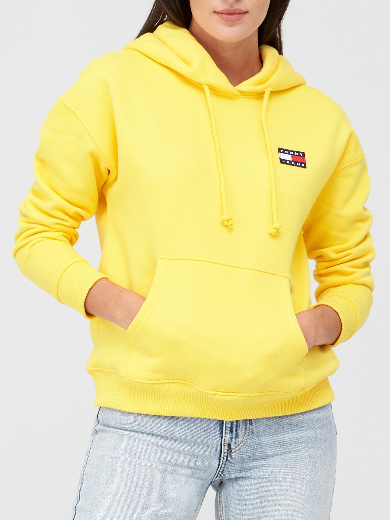 yellow tommy hilfiger hoodie women's