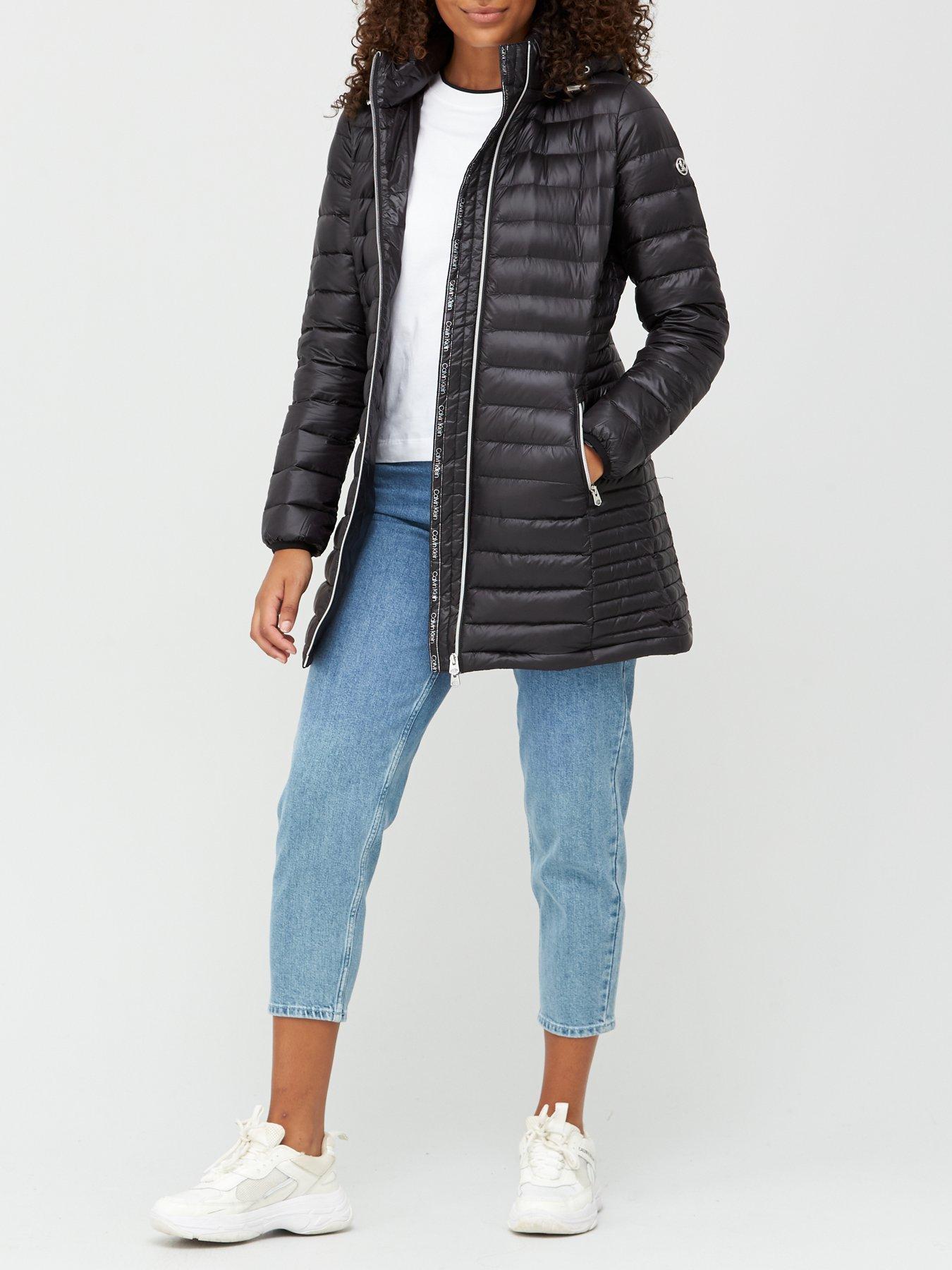 calvin klein black down jacket