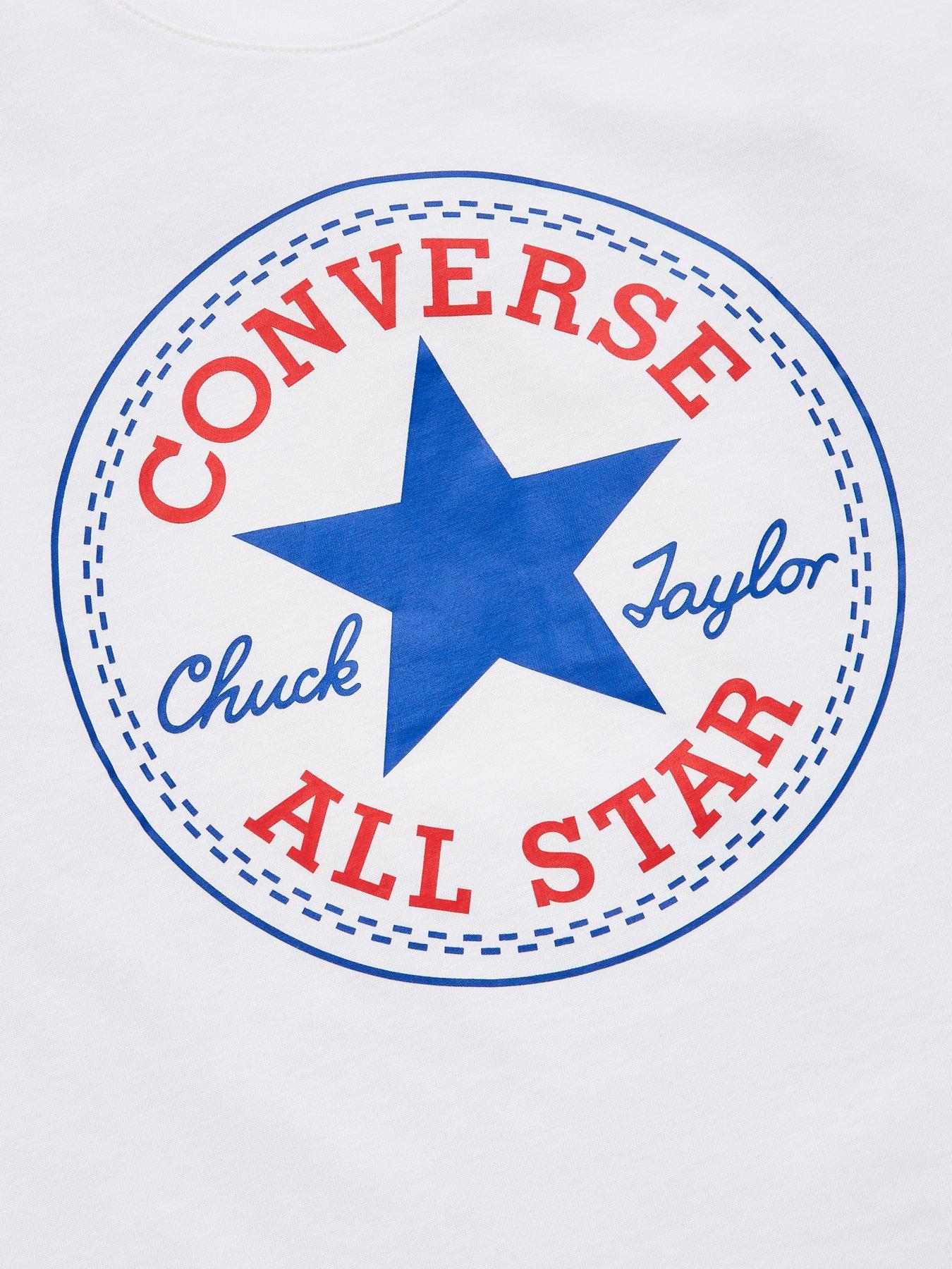 Image 3 of 3 of Converse Junior Boys Chuck Patch T-Shirt - White