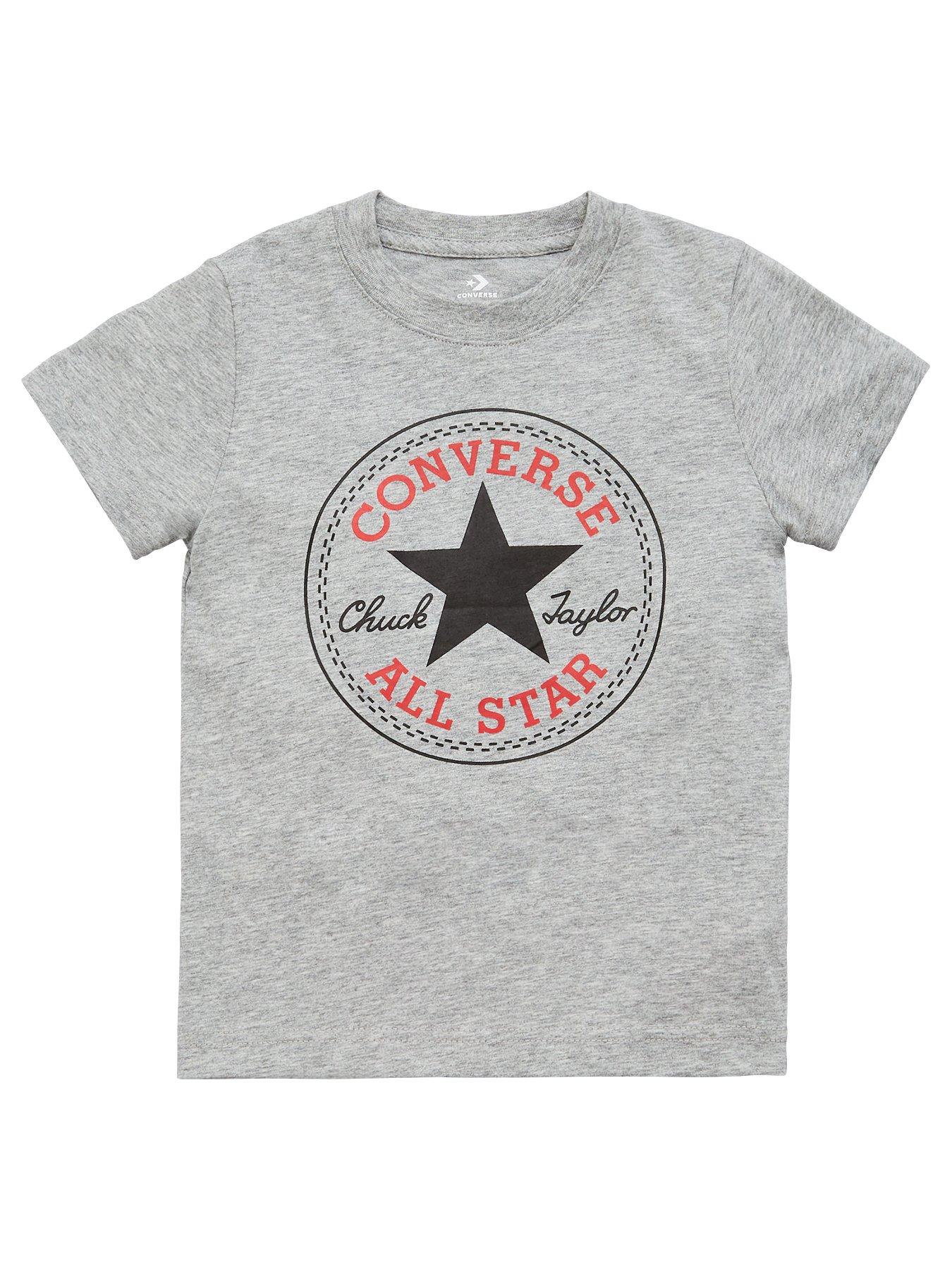 Converse t shirt kids silver online