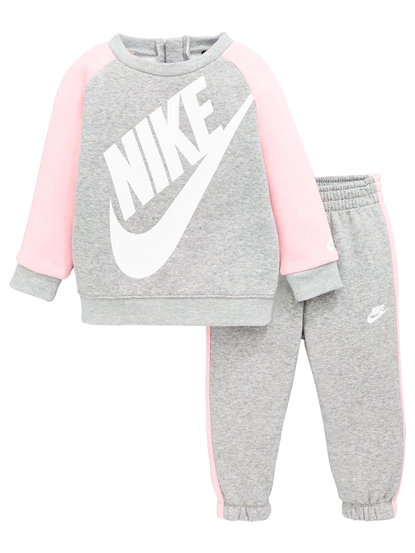 Sportswear Infant Girl Oversized Futura Crew Set - Grey