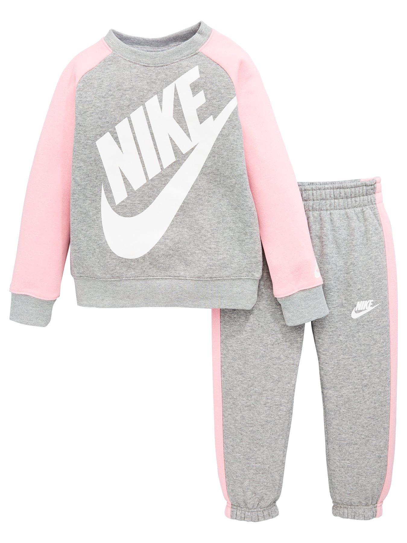 Grey nike tracksuit girls deals
