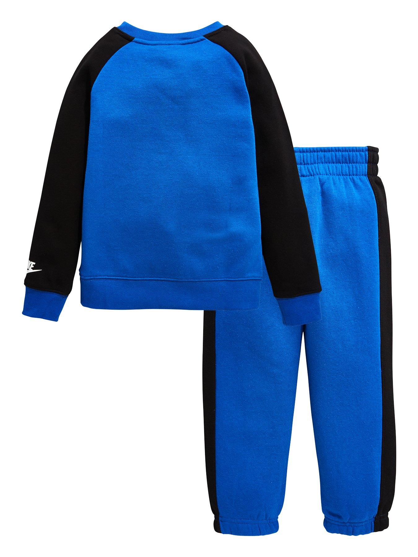 Image 2 of 3 of Nike Kids Boys Futura Crew And Jogger Set - Blue