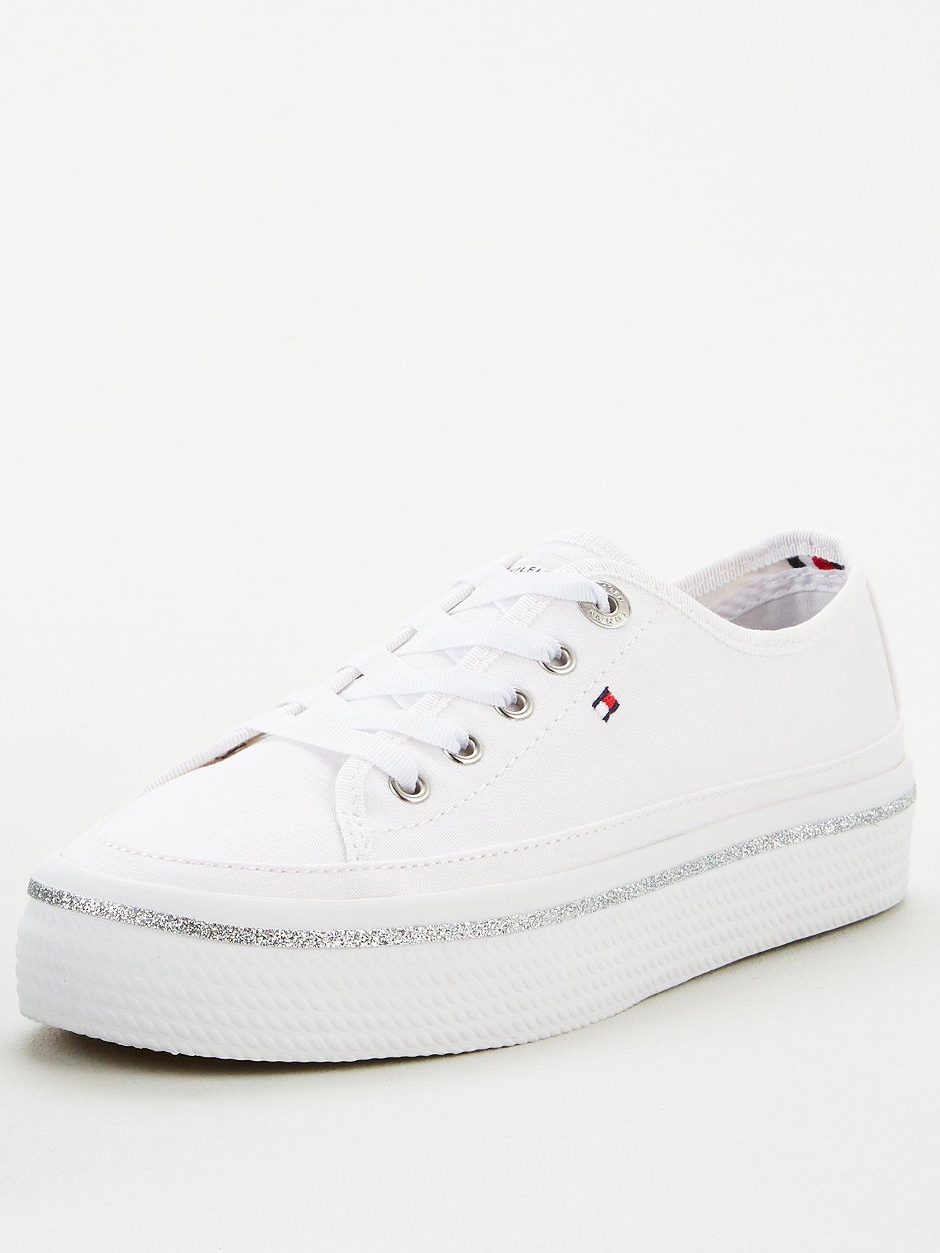 tommy jeans canvas flatform trainers