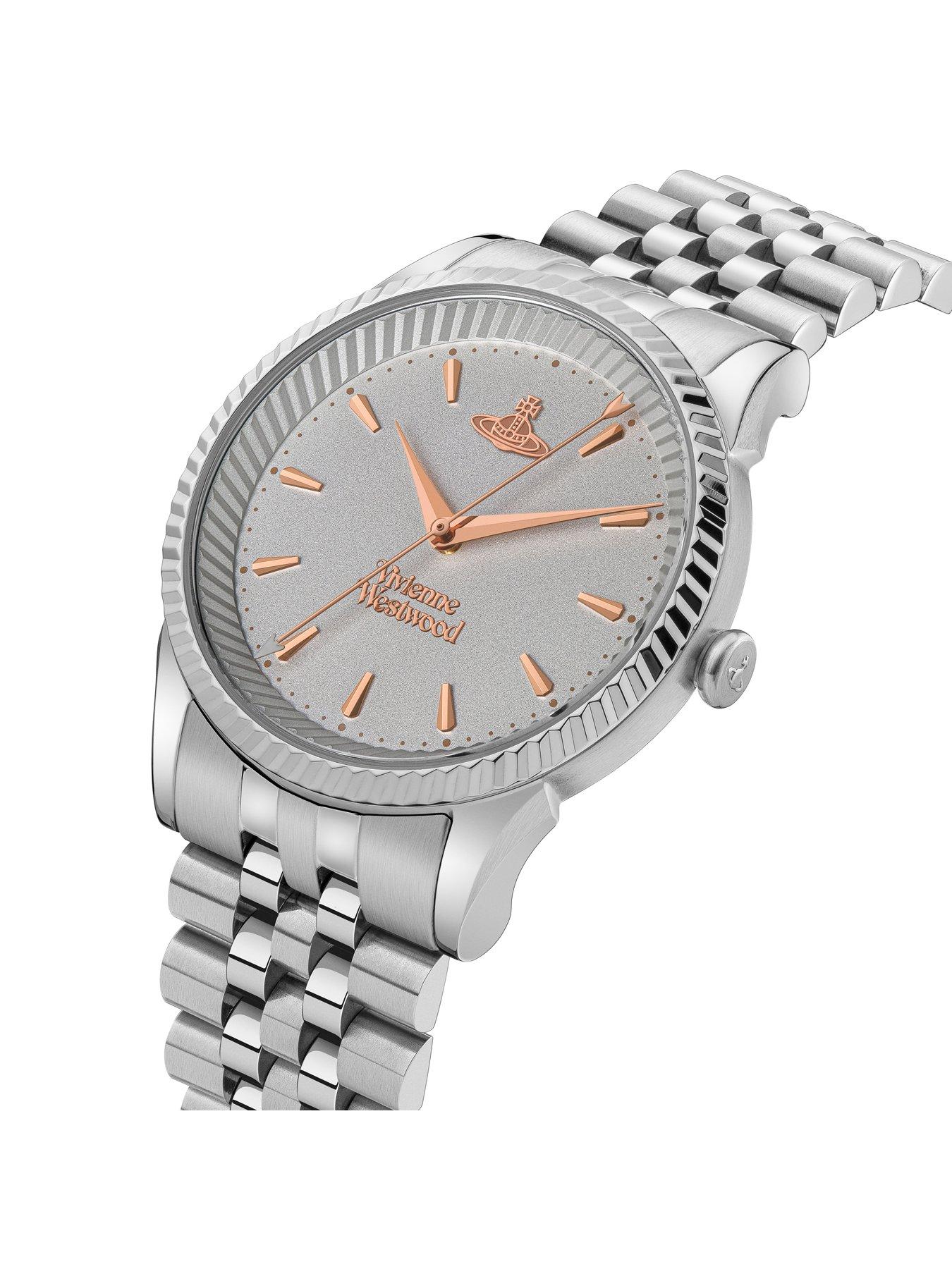 Vivienne Westwood Ladies Silver and Rose Gold Detail Stainless